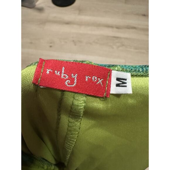 Y2K Green Jungle Medium Halter Midi Dress Coquette 2000s Baddie Vacation Ruby - Picture 7 of 8